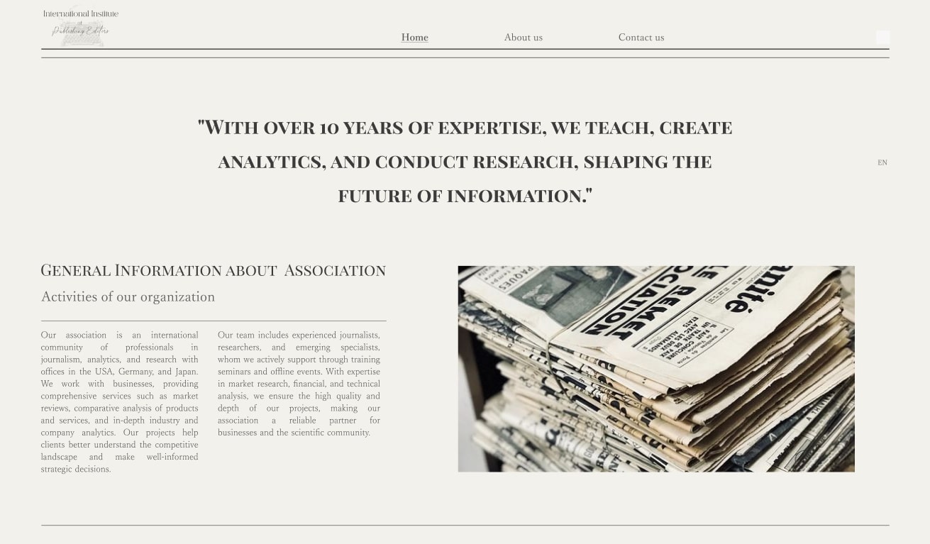 International Institute of Publishing Editors background